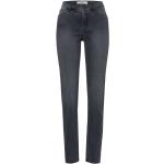 Graue Atmungsaktive Brax Mary Bio Slim Fit Jeans mit Reißverschluss aus Denim für Damen Größe XXL für den für den Winter 