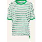 Mintgrüne Sportliche Brax T-Shirts aus Leinen für Damen Größe L 