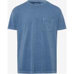 Blaue Brax Shirts mit Tasche aus Jersey für Herren Übergrößen 