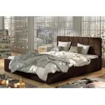 Schwarze Rechteckige Polsterbetten mit Bettkasten aus Holz mit Stauraum 200x200 