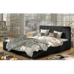 Schwarze Rechteckige Polsterbetten mit Bettkasten aus Holz mit Stauraum 200x200 
