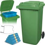Grüne Mülltonnen 201l - 300l verzinkt aus HDPE 