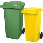 Grüne Mülltonnen 101l - 200l aus HDPE 