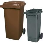 Anthrazitfarbene Mülltonnen bis 100l aus HDPE 
