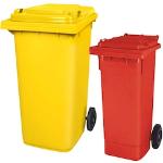 Rote Mülltonnen bis 100l aus HDPE 