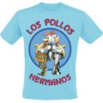 Breaking Bad T-Shirt - Los Pollos Hermanos - S bis XXL - für Männer - Größe S - hellblau - Lizenzierter Fanartikel