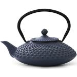 Reduzierte Blaue Asiatische Bredemeijer Xilin Runde Teekannen mit Sieb 1,25l matt aus Edelstahl 