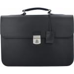 Schwarze Bree Oxford Aktentaschen aus Leder mit Laptopfach für Herren 