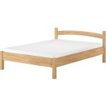 Hellbraune Erst-Holz Betten mit Matratze lackiert aus Massivholz 120x200 mit Härtegrad 2 