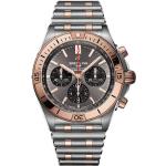 Silberne Wasserdichte Schweizer Breitling Chronomat Herrenarmbanduhren aus Edelstahl mit Chronograph-Zifferblatt 
