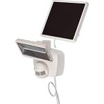 Brennenstuhl Solar LED Strahler SOL 800 / LED Leuchte für außen mit Bewegungsmelder und Solar-Panel (Solarlampe IP44, inkl. Akku, hochwertige Marken LED's, schwenkbar, 400lm) weiß