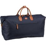 Marineblaue Bric's X-Travel Damenreisetaschen aus Leder klappbar Klein 