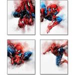 Reduzierte Spiderman Poster aus Papier 4-teilig 