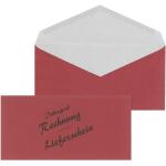 Rote Mailmedia Briefumschläge ohne Fenster DIN lang aus Papier 