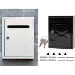 Briefkasten mit Schlüssel aus Blech, Farbe wählen:weiß