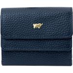 Blaue Brieftaschen aus Büffelleder mit RFID-Schutz für Damen 