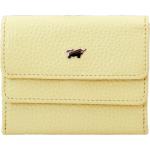 Gelbe Brieftaschen aus Büffelleder mit RFID-Schutz für Damen 