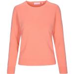 Orange Rundhals-Ausschnitt Kaschmir-Pullover aus Wolle für Damen Größe S 