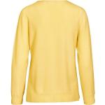 Reduzierte Gelbe Melierte Langärmelige Brigitte von Schönfels Rundhals-Ausschnitt Kaschmir-Pullover aus Kaschmir Handwäsche für Damen Größe XL 