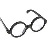 Schwarze Buttinette Runde Nerd Brillen aus Kunststoff für Kinder 