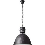 Brilliant Industrial Hängelampe - höhenverstellbare Pendelleuchte mit Schirm dimmbar für Esszimmer, Wohnzimmer oder Küche aus Metall/Glas, in schwarz korund - Ø 48cm & 1,46m Höhe