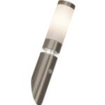 BRILLIANT Lampe Bole Außenwandfackel Bewegungsmelder edelstahl 1x A60, E27, 60W, geeignet für Normallampen (nicht enthalten) IP-Schutzart: 44 - spritzwassergeschützt