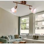 Landhaus LED Decken Lampe altmessing Wohn Ess Zimmer Leuchte Kristall Strahler 