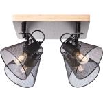 Reduzierte Schwarze Brilliant Tischlampen & Tischleuchten aus Holz schwenkbar E14 