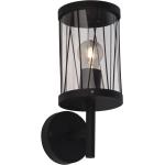 Schwarze Brilliant Runde Außenwandleuchten & Außenwandlampen aus Metall E27 