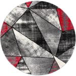 Rote Moderne Runde Design-Teppiche 120 cm aus Polypropylen 