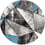 Blaue Moderne Brilliant Runde Design-Teppiche 160 cm aus Polypropylen 