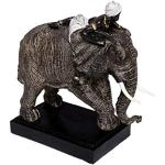 Braune Kolonialstil 29 cm Brillibrum Elefanten Figuren aus Kunststein 