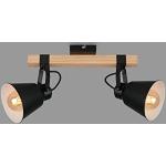 Reduzierte Industrial Briloner Flurlampen matt aus Holz schwenkbar E27 