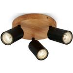 Schwarze Briloner Runde Deckenstrahler & LED Deckenstrahler aus Holz schwenkbar GU10 