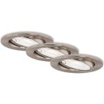 Silberne Briloner Runde LED Einbauleuchten Sets aus Metall schwenkbar GU10 3-teilig 