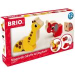 BRIO® Greifspielzeug »Magnet-Tiere, Giraffe und Elefant«, FSC®-Holz aus gewissenhaft bewirtschafteten Wäldern, bunt