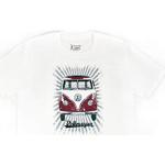 Weiße Vintage Volkswagen / VW Bulli / T1 Doppelkragen T-Shirts mit Automotiv aus Baumwolle für Herren Größe S 