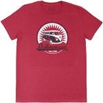 Rote Vintage Volkswagen / VW Bulli / T1 Doppelkragen T-Shirts mit Busmotiv aus Baumwolle für Herren Größe XXL 