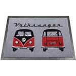 Graue Motiv Volkswagen / VW Bulli / T1 Fußmatten mit Busmotiv matt maschinenwaschbar 