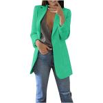 Grüne Elegante Wasserdichte Winddichte Atmungsaktive Lederblazer aus Softshell für Damen Größe 3 XL für den für den Herbst 