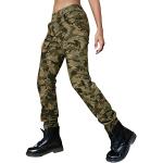 Camouflage Vintage Atmungsaktive Cargo-Shorts aus Leinen für Damen Größe S Petite für den für den Sommer 