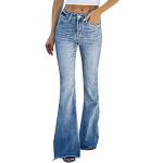 Schwarze Bestickte Elegante Atmungsaktive Ripped Jeans & Zerrissene Jeans aus Denim für Damen Größe L für den für den Sommer 