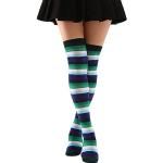 Pinke Gestreifte Thermo-Socken aus Gummi für Damen Einheitsgröße Weihnachten für den für den Winter 