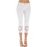 Weiße Karo Elegante Ripped Jeans & Zerrissene Jeans aus Denim für Herren Große Größen für den für den Sommer 