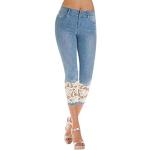 Pinke Ripped Jeans & Zerrissene Jeans aus Denim für Damen Größe 4 XL für den für den Sommer 