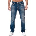 Dunkelblaue Unifarbene Ripped Jeans & Zerrissene Jeans aus Denim für Herren Größe 3 XL 