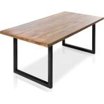 Braune Rustikale Möbel-Eins Rechteckige Holztische lackiert aus Mangoholz Breite 100-150cm, Höhe 100-150cm, Tiefe 100-150cm 