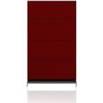 Rote Kommoden Hochglanz lackiert mit Schublade Breite 0-50cm, Höhe 50-100cm, Tiefe 0-50cm 