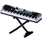 Brixies 410122 Musikinstrumente Keyboard, Mehrfarbig, 9,5x2,2x5,5 cm