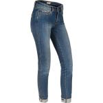 Reduzierte Blaue Bestickte Slim Fit Jeans aus Denim für Damen 